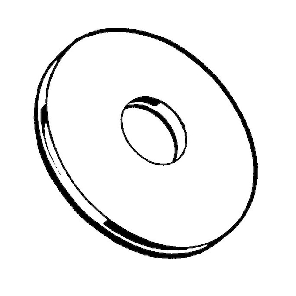 Midwest Fastener Fender Washer, For Screw Size #6 , Steel Zinc Plated Finish, 100 PK 54340 - main